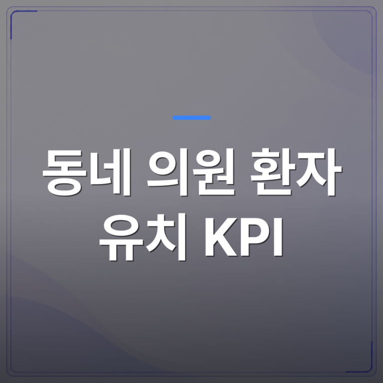 동네 의원 환자 유치 KPI - 동네 의원 환자 유치 KPI를 처음 설정할 때 가장 많이 놓치는 세 가지 | 애드메드(ADMed)